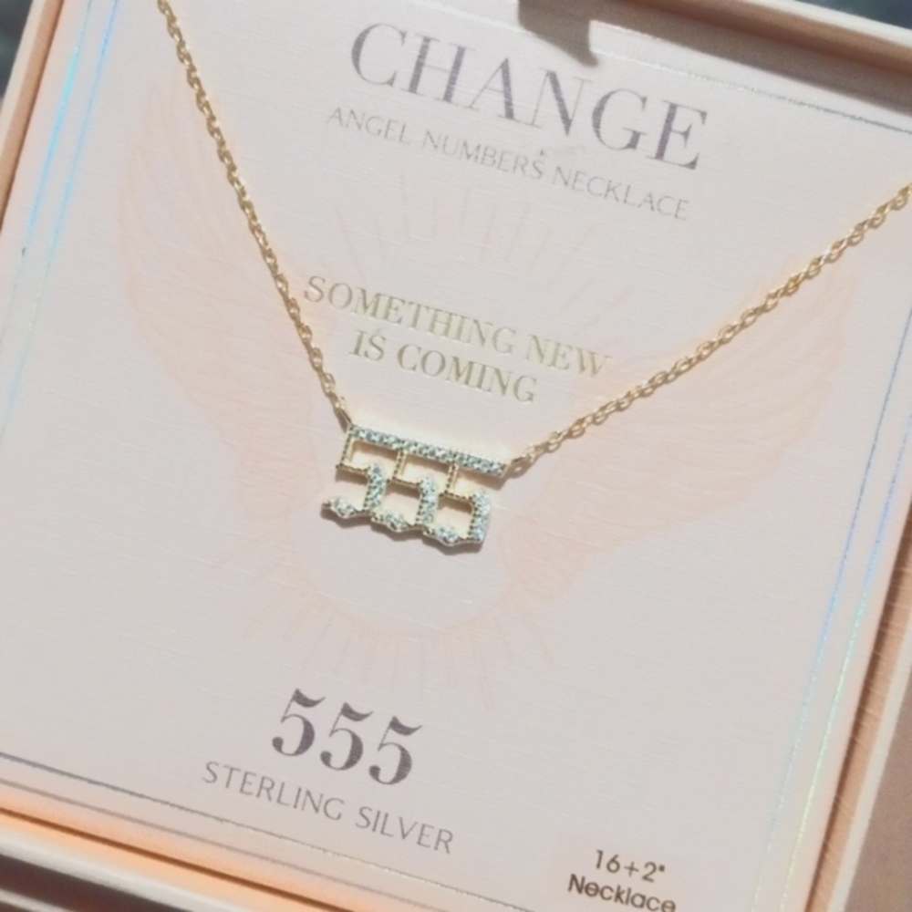 Olivia and Jackson "Diamond" 555 Angel Numbers Necklace